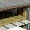 Rollo de fibra aislante para techos